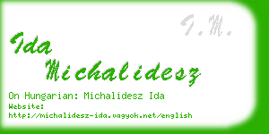 ida michalidesz business card